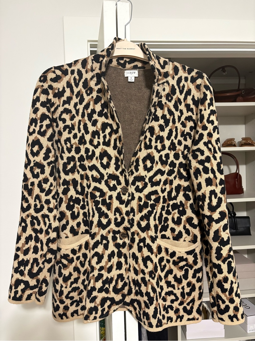 J. Crew Leopard Print Open Front Cardigan - Tan, Black